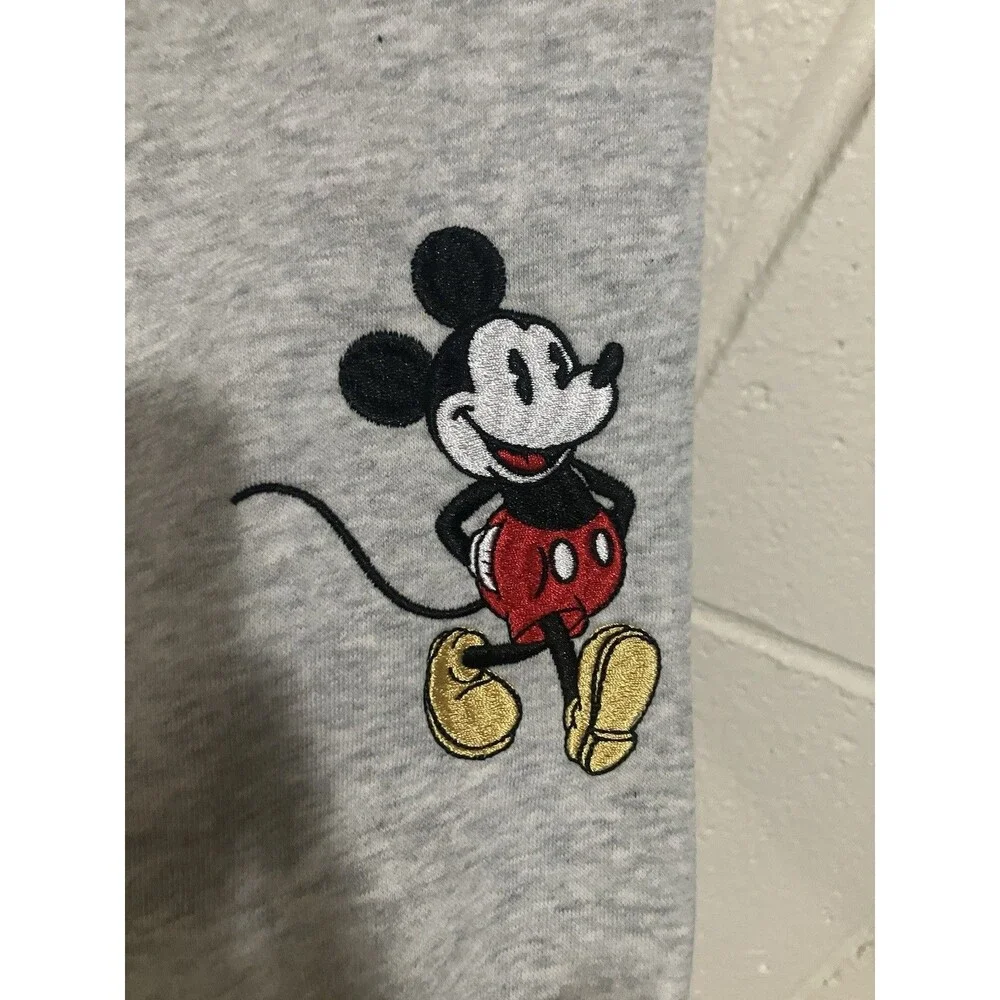 Mickey Mouse California Crewneck Sweatshirt | Grey Comfy Disney Pullover XS & L